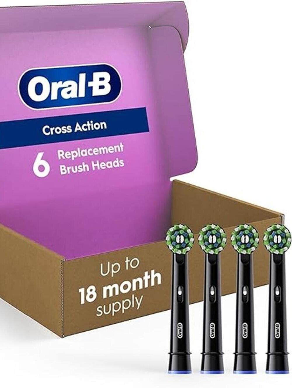 Oral-B Cross Action Replacement Brush Heads -6 pack